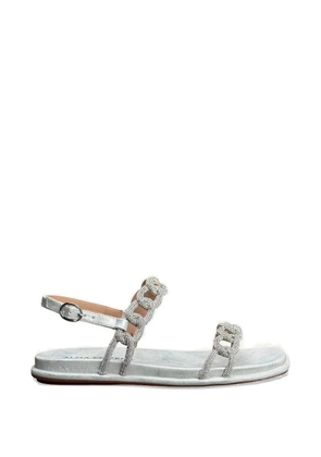 ALMA EN PENA crystal-embellished chain-link sandals - Silver