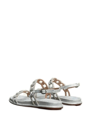 ALMA EN PENA crystal-embellished chain-link sandals - Silver