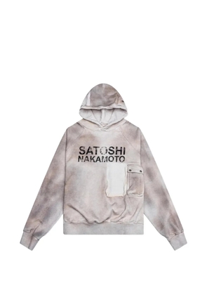 SATOSHI NAKAMOTO cargo hoodie - Neutrals