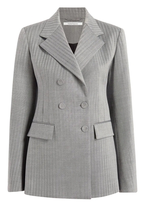 Another Tomorrow herringbone double-breasted blazer - Grey