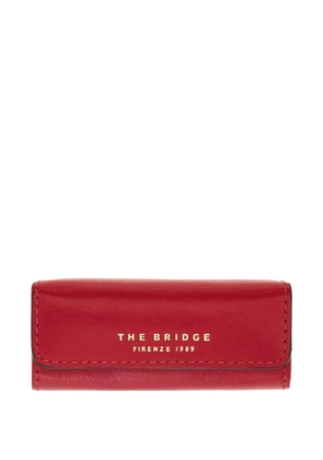 The Bridge logo-print leather lipstick case - Red
