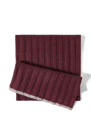 Brunello Cucinelli contrast-trim scarf - Red
