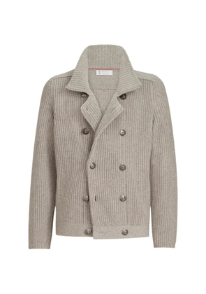 Brunello Cucinelli notch-lapel cardigan - Neutrals