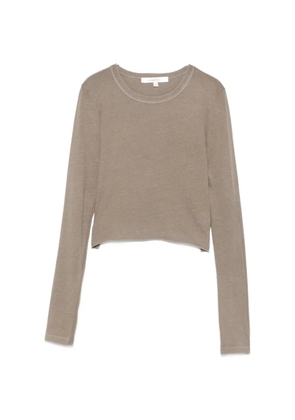 SLVRLAKE long-sleeve cropped T-shirt - Brown