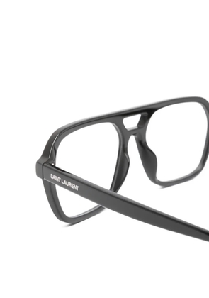 Saint Laurent Eyewear pilot-frame glasses - Black