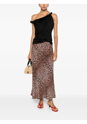 Rixo Kelly leopard-print maxi skirt - Red