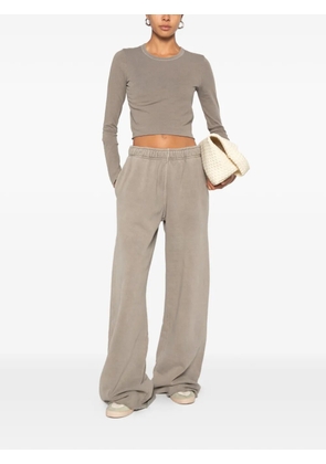 SLVRLAKE long-sleeve cropped T-shirt - Brown