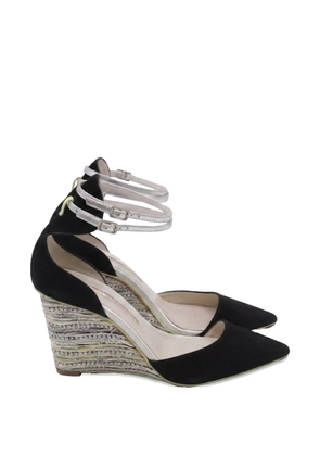 Sophia Webster Lexi beaded wedge pumps - Black