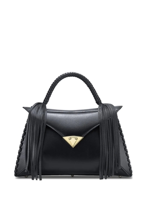Tyler Ellis large LJ fringe-detail whipstitch tote bag - Black