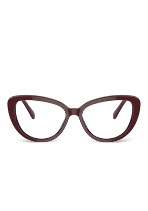 Swarovski Eyewear crystal-embellished cat-eye glasses - Red