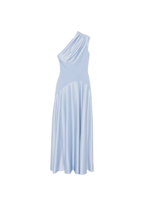 Solace London one-shoulder draped maxi dress - Blue