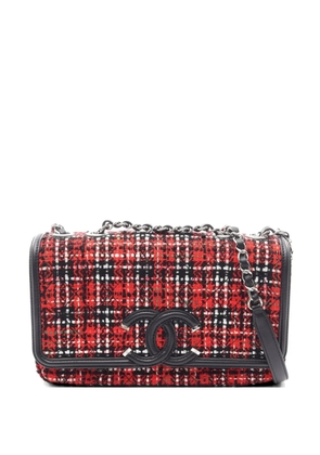 CHANEL Pre-Owned 2020-2021 CC Filigree matelassé chain shoulder bag - Red