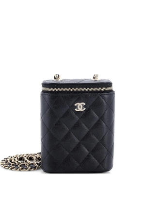CHANEL Pre-Owned Vertical Classic Vanity Case with Chain Quilted Caviar Small shoulder bag - Black