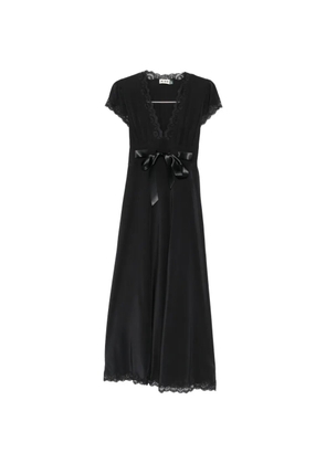 Rixo Marlice lace-trimmed bow-detail maxi dress - Black