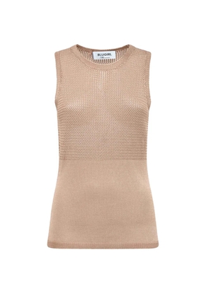Blugirl perforated-knit sleeveless top - Neutrals