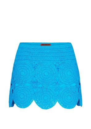 Simon Miller Beep Beep crochet-knit mini skirt - Blue