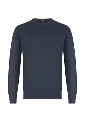 Fedeli crew-neck long-sleeve sweater - Blue