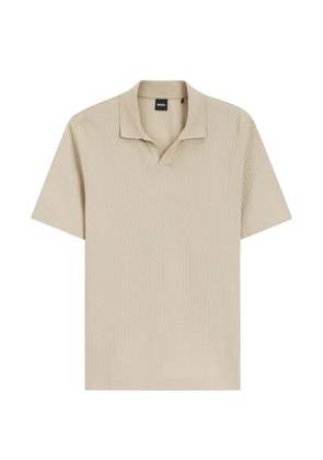 BOSS textured short-sleeve T-shirt - Neutrals