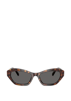 Swarovski geometric-frame sunglasses - Brown
