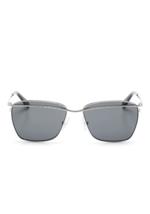 Swarovski Eyewear crystal-embellished rectangle-frame sunglasses - Silver