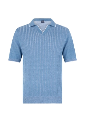 Fedeli ribbed-knit T-shirt - Blue