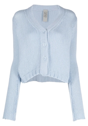 Private 0204 V-neck cashmere cardigan - Blue