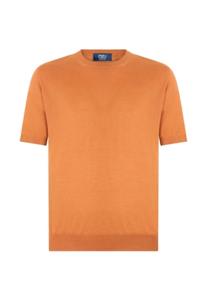 Fedeli round-neck short-sleeve T-shirt - Orange