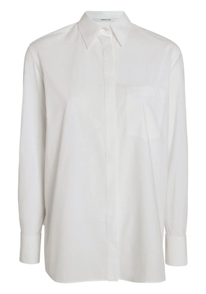 Another Tomorrow organic-cotton long-sleeve shirt - White