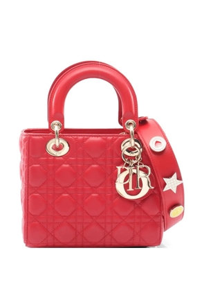 Christian Dior Pre-Owned 2010s small My ABCDior Lady Dior Cannage leather tote bag - Red