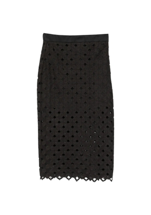 Max Mara Bchzorro scalloped midi skirt - Black