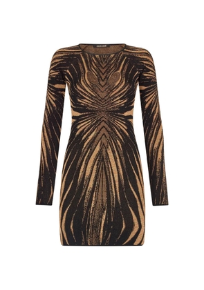 Roberto Cavalli graphic-print mini dress - Black