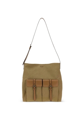 Prada Route buckle-detail tote bag - Neutrals