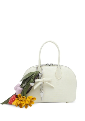 Self-Portrait embossed leather mini bag - Neutrals