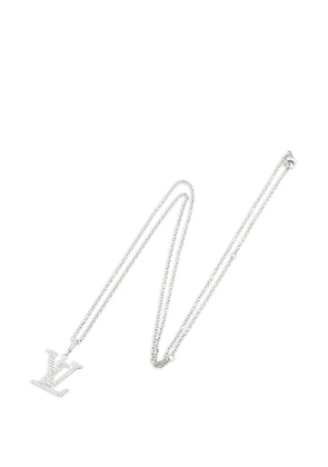 Louis Vuitton Pre-Owned 2010s LV-pendant diamond necklace - Silver