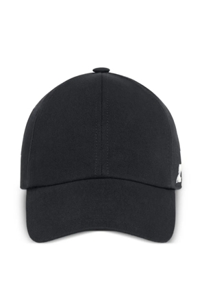 Courrèges logo-embroidered cotton cap - Black