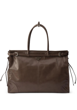 Prada Bonnie leather tote bag - Brown
