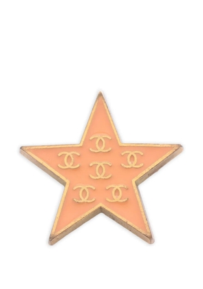 CHANEL Pre-Owned 1986-1988 star CC brooch - Gold