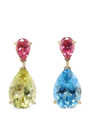 Christian Dior Pre-Owned 2010s pear-cut multi-stone earrings - Gold