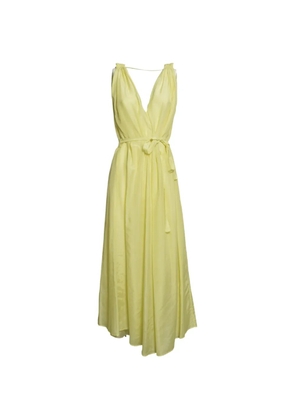 SOLOTRE belted sleeveless dress - Yellow