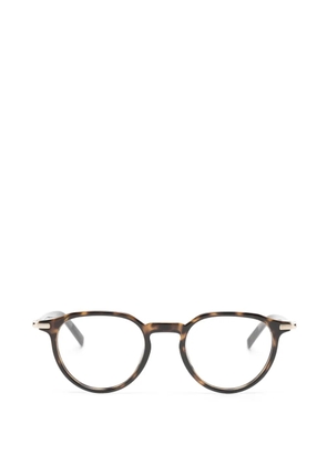 Montblanc tortoiseshell-effect round-frame glasses - Brown