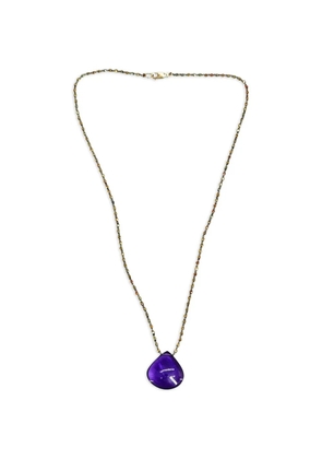 Madison amethyst teardrop-pendant necklace - Gold