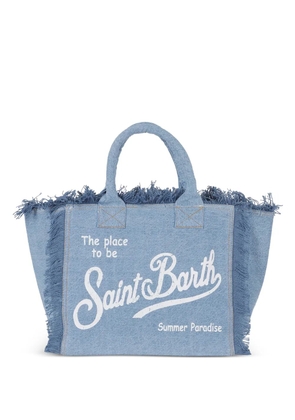 MC2 Saint Barth Vanity frayed-edge shoulder bag - Blue
