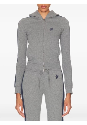 Balenciaga Lion side-stripe zip-up hoodie - Grey
