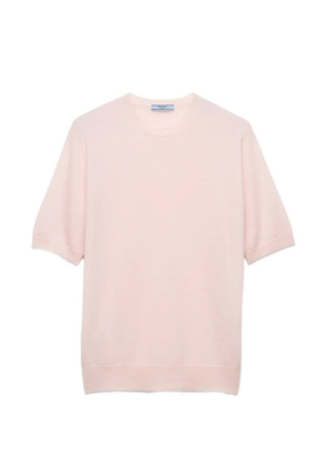 Prada short-sleeved cashmere T-shirt - Pink