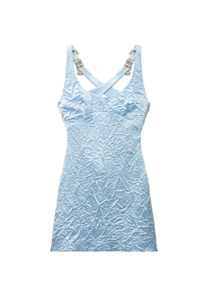 Versace silk cady satin mini dress - Blue