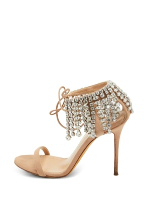 Giuseppe Zanotti Vintage Carrie crystal-embellished ankle-strap sandals - Neutrals
