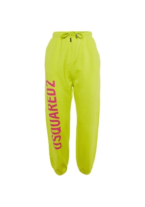 DSQUARED2 logo-print drawstring track pants - Green