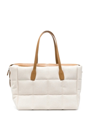 VeeCollective large Tela quilted shoulder bag - Neutrals