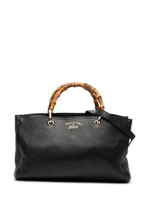 Gucci Pre-Owned 2000-2015 Medium Calfskin Bamboo Shopper satchel - Black