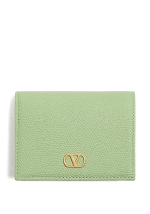 Valentino Garavani VLogo Signature grainy calfskin wallet - Green